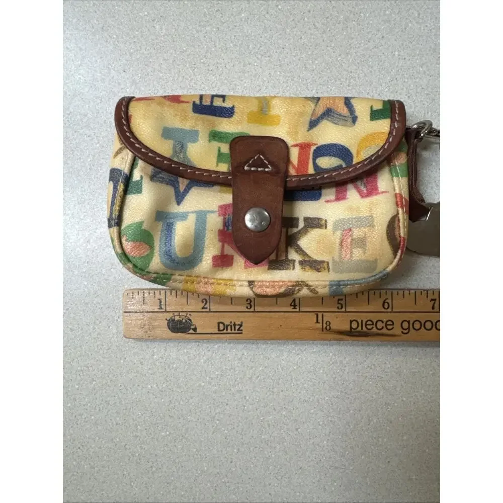 Dooney & Bourke Graffiti Print Wristlet Wallet Leather Y2K